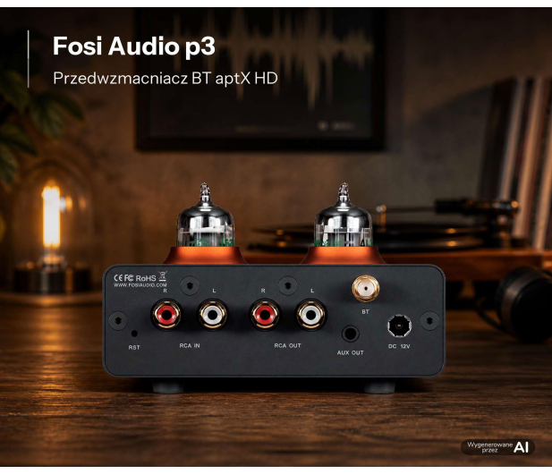 Fosi Audio Fosi Audio P3 - Lampowy Przedwzmacniacz i przedwzmacniacz gr - 1583329 - zdjęcie 4